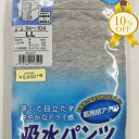 【楽天スーパーSALE★10%OFF】日本製 軽失禁 吸収パンツ ブリーフ タイプ 男性 紳士 メンズ グレー LL サイズ 薄い 目立たない ドライ感 尿漏れパンツ 失禁パンツ ちょい漏れ 尿漏れ対策 旅行 外出時 スポーツ レジャー