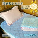 【決算SALE★30%OFF】接触 冷感 敷パッド シングル 100×200cm ひんやり 敷きパッド パッド 無地 ポリエステル ナイロン 夏用 パッド 敷き...