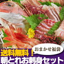 送料無料！ピチピチ天然活魚の豪華お刺身盛り合わせ！お皿に盛り付けてお届け！【山陰沖産】朝とれお刺身セット【月】（5〜6人前） 未冷凍のとれたて“生”！産地直送の海鮮福袋！≪送料無料≫【smtb-t】