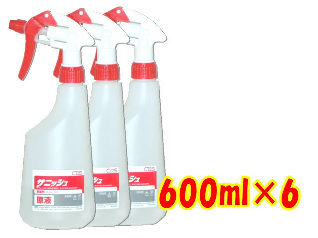 【サニッシュ】★600ml×6本★（アルコール除菌剤、新型ノロウィルス対策、インフルエンザ対策）