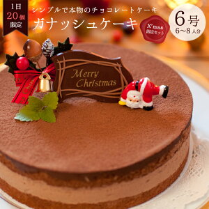 クリスマスケーキ チョコレート 予約 2022 クリスマス限定 ガナッシュチョコレートケーキ 6号　6〜8人分 あす楽 チョコレートケーキ