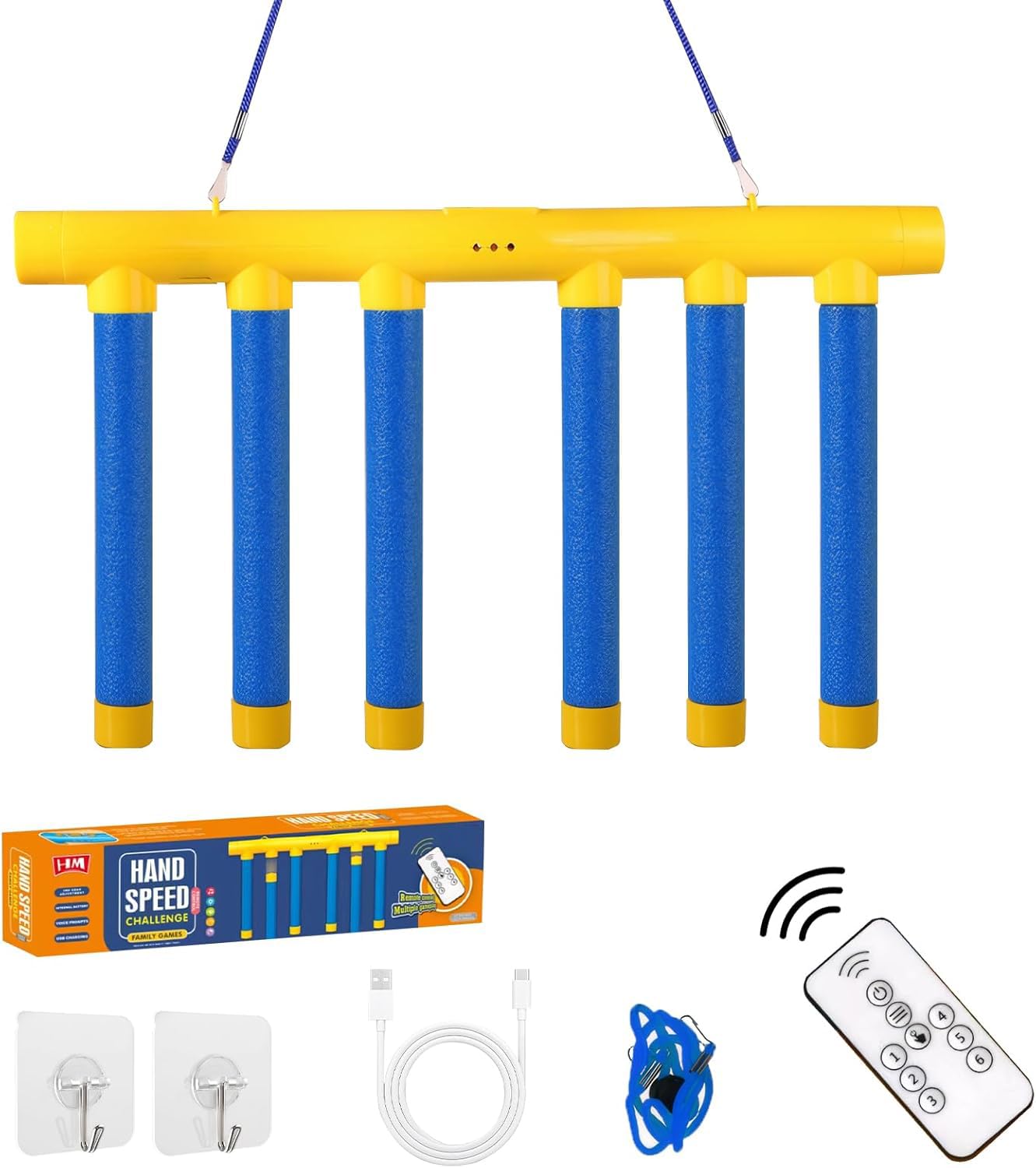 キャッチングスティックゲーム 落ちる棒ゲームおもちゃ 落ちてくる棒をキャッチするおもちゃ 速度調整可能 反応トレーニング 反射神経トレーニング器具 USB充電式 リモコン操作 落ちる棒感覚玩具 子供/大人向け