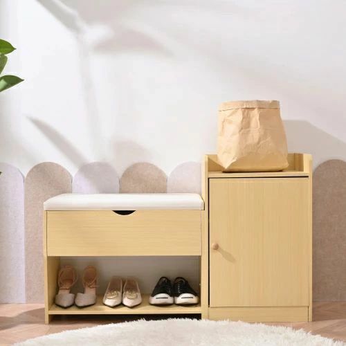 Product Features【おススメポイント】【堅牢耐久】：高品質の素材を使用し、耐摩耗性が強く、長持ちし、簡単に傷つけられないため、靴箱をより実用的にします。【玄関ベンチ 省スペース】スリムなので、限られたスペースの玄関でも、空間を圧迫せずにたくさんの靴を収納できます。靴を収納するという役割に加え、玄関周りを温もり感じるお洒落な空間に彩って頂けます。【一時的な荷物置きにも】家や車のカギや、靴のメンテナンス用品等小物の収納に最適。上部には、落下防止ガードレールが付いており、花瓶などの割れやすい物を置くこともできます。玄関を便利で美しい空間にします。天板上には観葉植物や玄関を飾る小物置きとして。【たっぷりの収納空間】コンパクトでも、1階には少なくとも3足の靴を置くことができ、靴を収納することができます。【美しいデザイン】シンプルなデザインは、どのお部屋にも合わせやすく、お洒落な空間に早変わりです。カラー：ナチュラル、ホワイト梱包数：1重量（N.W.）（約）20.85kg重量（G.W.）（約）23.75kg組立品/完成品：組立品Product Features 【おススメポイント】 【堅牢耐久】：高品質の素材を使用し、耐摩耗性が強く、長持ちし、簡単に傷つけられないため、靴箱をより実用的にします。 【玄関ベンチ 省スペース】スリムなので、限られたスペースの玄関でも、空間を圧迫せずにたくさんの靴を収納できます。靴を収納するという役割に加え、玄関周りを温もり感じるお洒落な空間に彩って頂けます。 【一時的な荷物置きにも】家や車のカギや、靴のメンテナンス用品等小物の収納に最適。上部には、落下防止ガードレールが付いており、花瓶などの割れやすい物を置くこともできます。玄関を便利で美しい空間にします。天板上には観葉植物や玄関を飾る小物置きとして。 【たっぷりの収納空間】コンパクトでも、1階には少なくとも3足の靴を置くことができ、靴を収納することができます。 【美しいデザイン】シンプルなデザインは、どのお部屋にも合わせやすく、お洒落な空間に早変わりです。 カラー：ナチュラル、ホワイト 梱包数：1 重量（N.W.）（約）20.85kg 重量（G.W.）（約）23.75kg 組立品/完成品：組立品