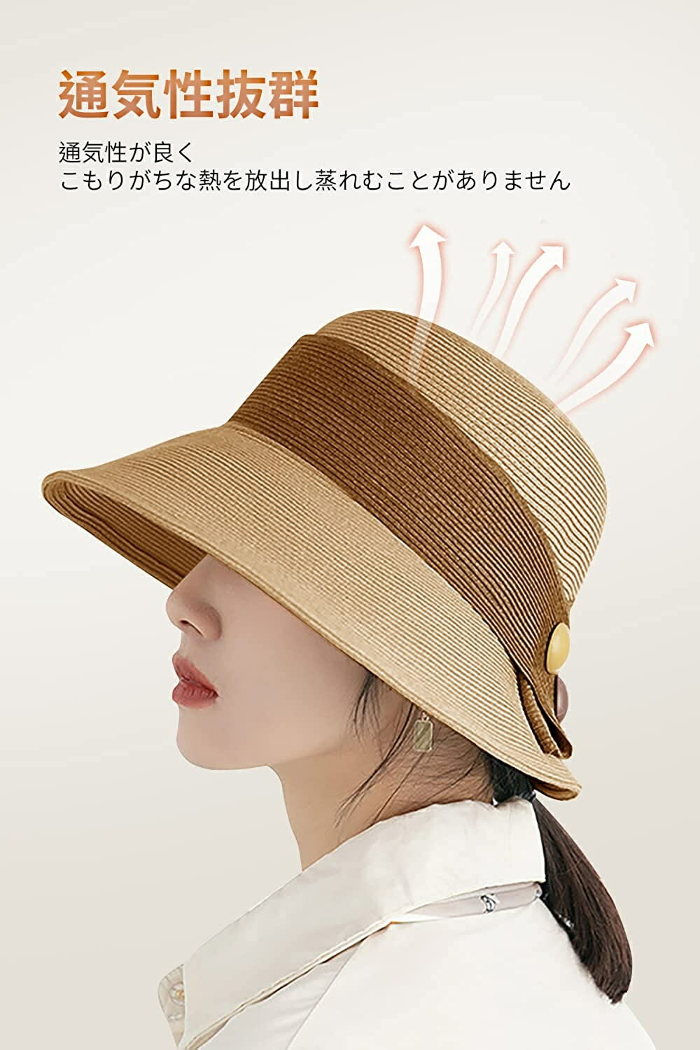 【お買い物マラソンP最大46倍】麦わら帽子 レディース 麦藁帽子 帽子 ハット 日焼け防止 キャスケット 吸汗速乾 抗菌防臭 折りたたみ 女優帽 アウトドア 大きいサイズ 海/散歩/旅行/登山/通勤 春夏