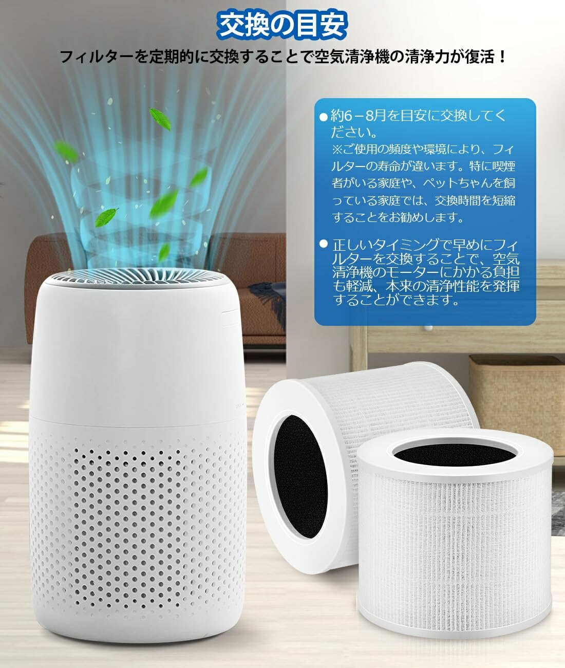 空気清浄機 core mini 用 フィルター 【 2個入り 】集じん 脱臭 ウィルス対策 LRF-C161-WJP ホワイト