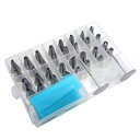 絞り口金*32 口金 37pcs セット 絞り袋*1 取り替えキャップ*2 フラワーネイル*2 ケーキデコレーション 花型作成器 ステンレス製り口金 ケーキ型 ...
