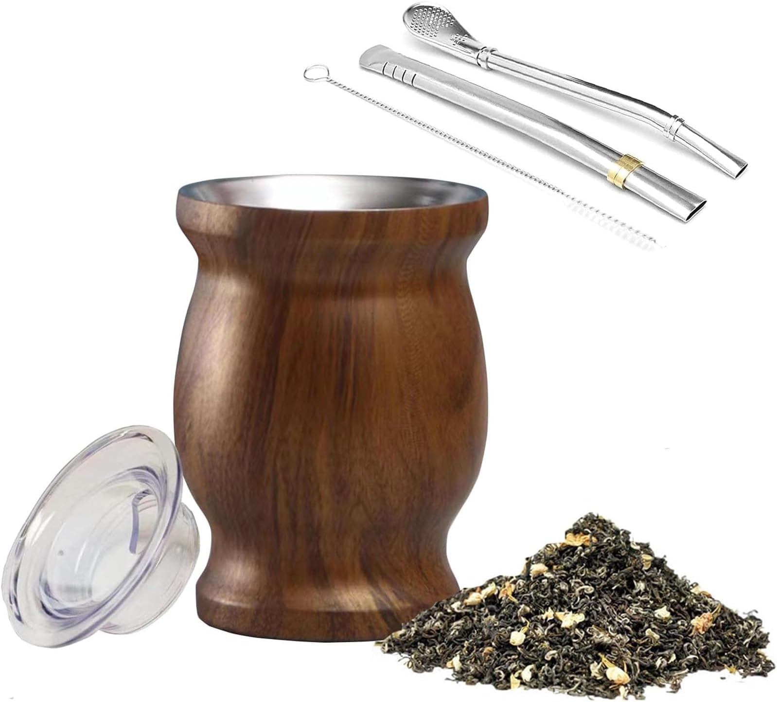 ＼感謝祭P最大47倍／マテ茶カップ ステンレス製 マテ茶 マテゴードセット ストロー洗浄ブラシ付き お手..