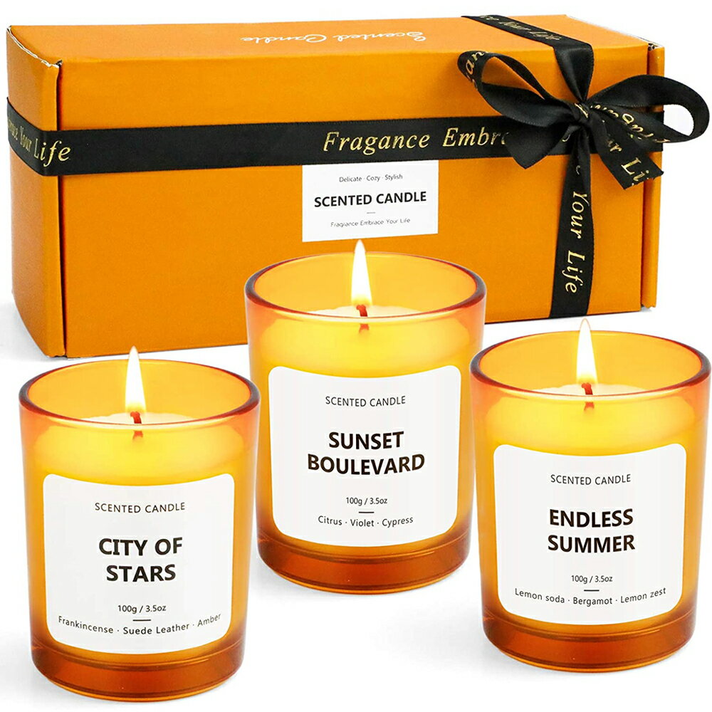 アロマキャンドル セット 柑橘系 おしゃれ かわいい プレゼント ギフト 女性 ソイワックス フランス精油 キャンドル アロマ カップキャンドル 3個セット LA BELLEFÉE バレンタイン