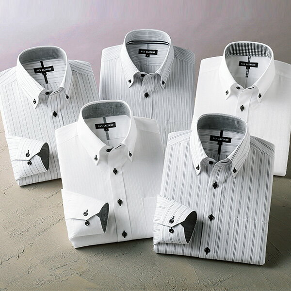 フレンドリー 形態安定こだわり定番ワイシャツ 5枚組 957578 1セット(5枚:5色×各1枚)