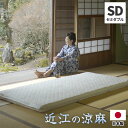 爽快潔リビング 特撰 近江の涼麻 敷パッド セミダブルサイズ 1枚