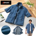 Pierucci(ピエルッチ) 6ポケットデニム5分袖シャツジャケット AS-0720 1着