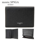 monte SPIGA(モンテスピガ) 牛革メンズカードケース MOSMSP010BK 1個