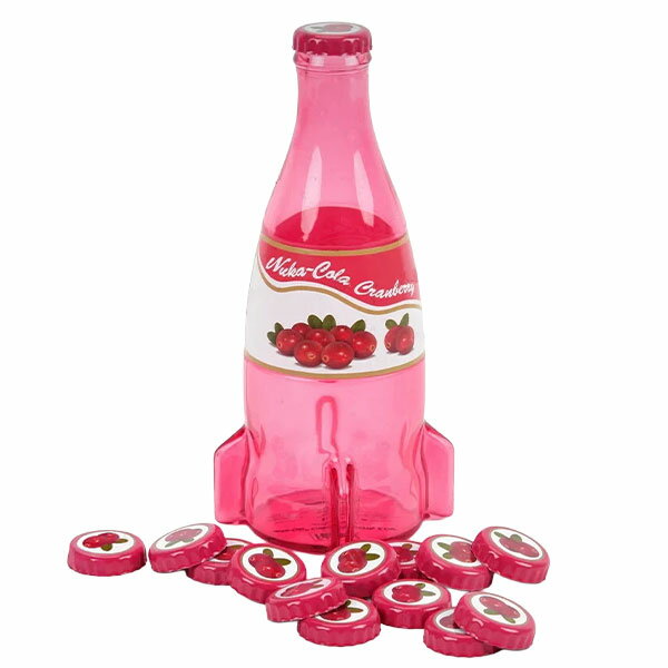 【送料込】FALLOUT（フォールアウト） ”ヌカ・コーラ クラムベリー” グラスボトル＆キャップ 1個