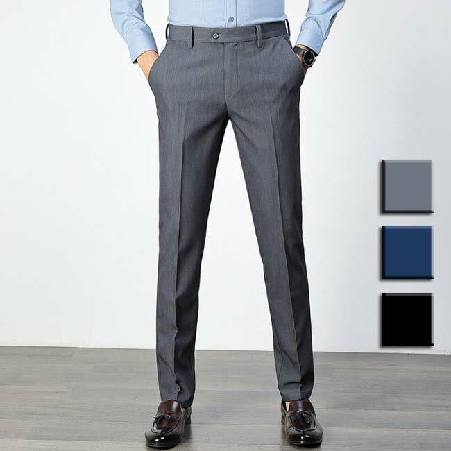 【ズボン・パンツ】ビジネスパンツ スラックス 通勤 ストレッチ おしゃれ 細身