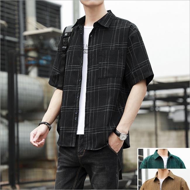 Rakuten - 【トップス・シャツ】カジュアルシャツ 半袖シャツ 夏物 格好いい