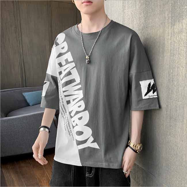 Rakuten - 【トップス・Tシャツ】半袖Tシャツ プリント 夏物 カジュアル ロゴT