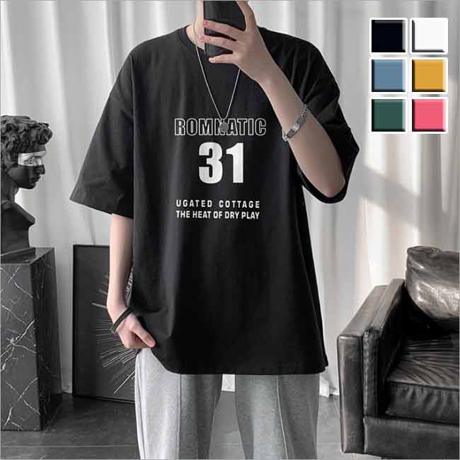 Rakuten - 【トップス・Tシャツ】半袖Tシャツ プリント 夏物 カジュアル ロゴT