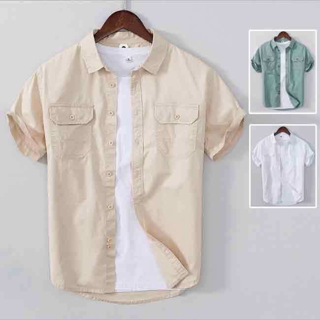 Rakuten - 【トップス・シャツ】カジュアルシャツ 半袖シャツ 夏物 格好いい ビジネス