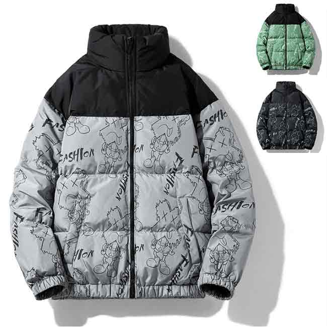 【ジャケット・アウター】ダウン ジャケット ブルゾン あったか 防風 厚手 立ち襟