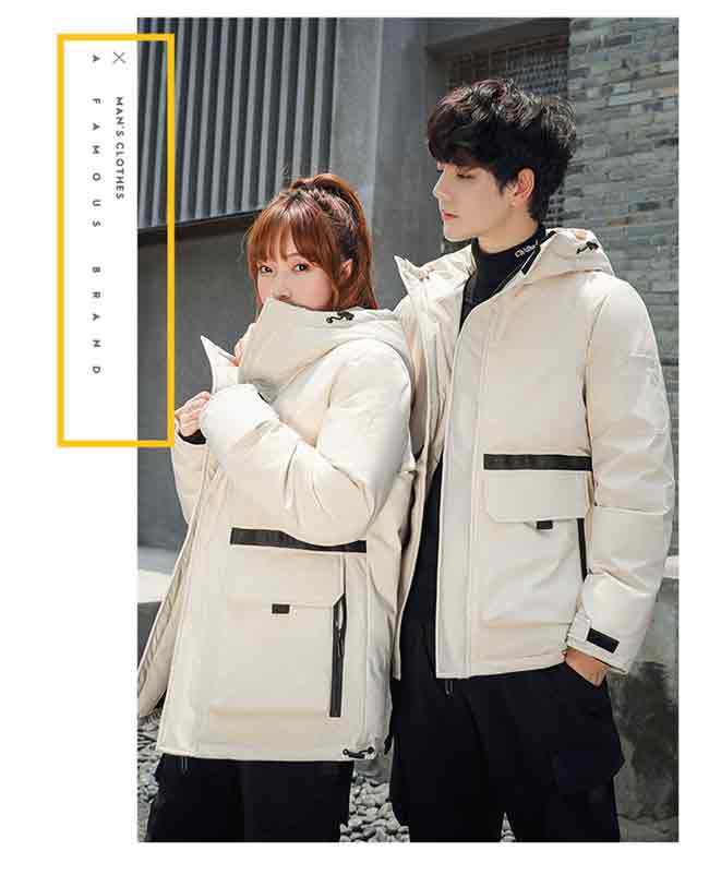 【ジャケット・アウター】ダウン ジャケット ブルゾン あったか 防風 厚手 フード付き 男女兼用