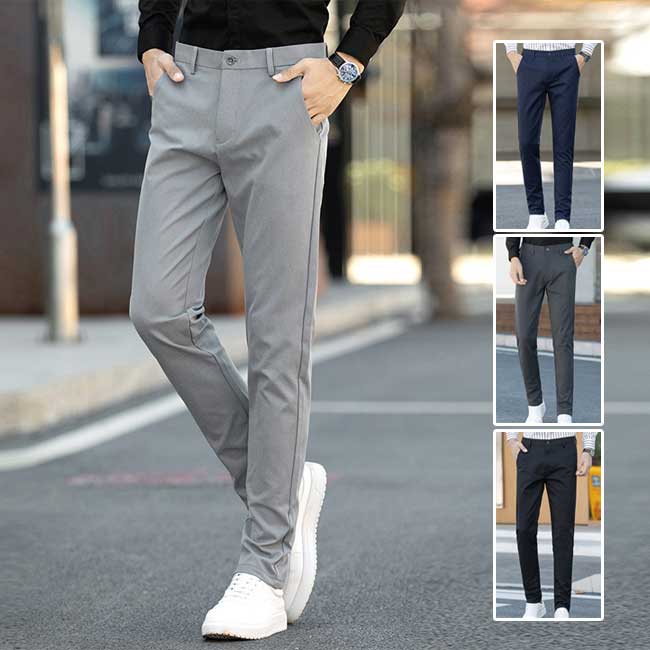 【ズボン・パンツ】ビジネスパンツ スラックス 通勤 ストレッチ おしゃれ ボトムス カジュアルパンツ