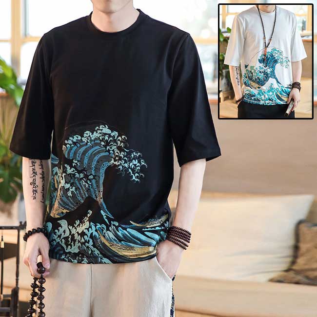 Rakuten - 【綿麻リネン・シャツ】夏物 半袖 リネンTシャツ カジュアルシャツ 綿麻ファッション