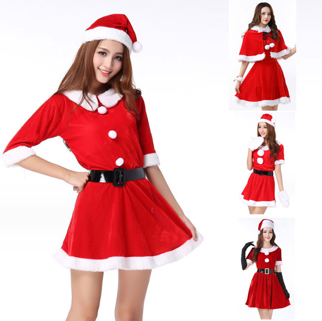 Rakuten - サンタクロース レディース サンタ コスプレ ワンピース 女王 仮装 クリスマス衣装 コスチューム バニーガール