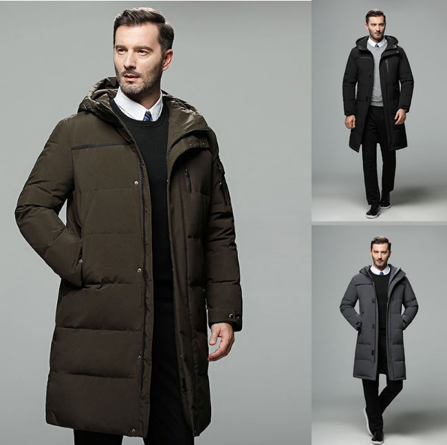 ダウンコートメンズロング丈ダウンジ...
