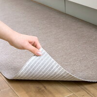 サンコー日本製吸着拭けるキッチンマット60×180cm無地KP-77ベージュおくだけ吸着拭ける水汚れ台所撥水キッチンマットズレない