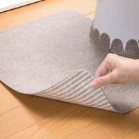 サンコーおくだけ吸着吸着拭けるトイレマットショート無地巾55×奥行き43cm/厚み2mmベージュ/ブラウン日本製