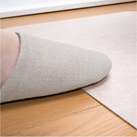 サンコーおくだけ吸着吸着拭けるトイレマットショート無地巾55×奥行き43cm/厚み2mmベージュ/ブラウン日本製