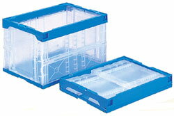 折りたたみ収納ボックス・収納ケース50B−TM（透明タイプ） ＜外寸＞53×36.6×32.2cm