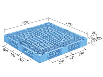 パレット　D4−1111−4　1100×1100×125mm