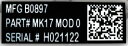 BJT HK MK17 MOD 0 ステッカー 金属製 IUIDプレートステッカー