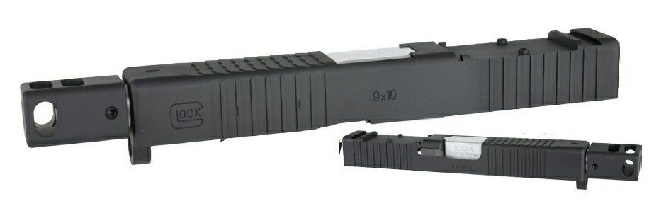 BOMBER AIRSOFT BAC スライドセット Black/Silver ATEi Roland Special RMR 東京マルイ Glock19 Gen.3 GBB用 BM-SL-G19-RL-TM
