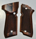 PANDORA ARMS グリップ ブラウン KSC BERETTA M93Rシステム7用 チェッカー 木製 AWG-1431