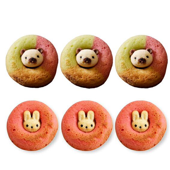 ミックスフレーバー（ウサギ／アップル・メロン・キャラメル）3個＋イチゴ味（ウサギ）3個のセット。 北九州の洋菓子の名店「ドルチェ・ディ・ロッカ・カリーノ」が展開する、かわいい動物たちが顔を出す「ZOONUTS（ズーナッツ）」。動物たちの細かい特徴や、表情まで、パティシエがこだわって作っているのがカリーノのこだわりです。九州産の原料をメインに使用したヘルシーな焼きドーナツは、大人から子供までたいへん喜ばれています。 当ショップは、「ドルチェ・ディ・ロッカ・カリーノ」のオフィシャル販売店ですので、幅広いアイテム展開と、オフィシャル店限定の「MIXフレーバーシリーズ」も購入可能です。