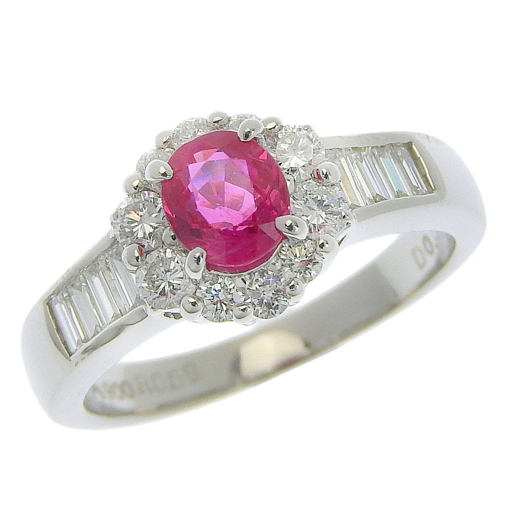 【中古】0.69ct天然ルビーリン...