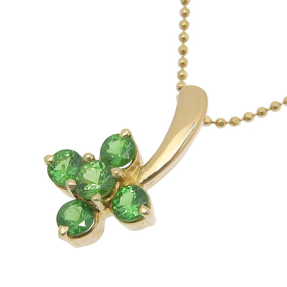 【中古】クローバーモチーフ天然グリ...