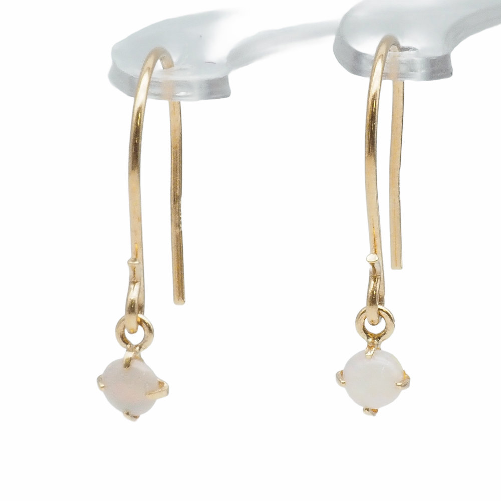 【中古】天然オパールピアスK18Y...