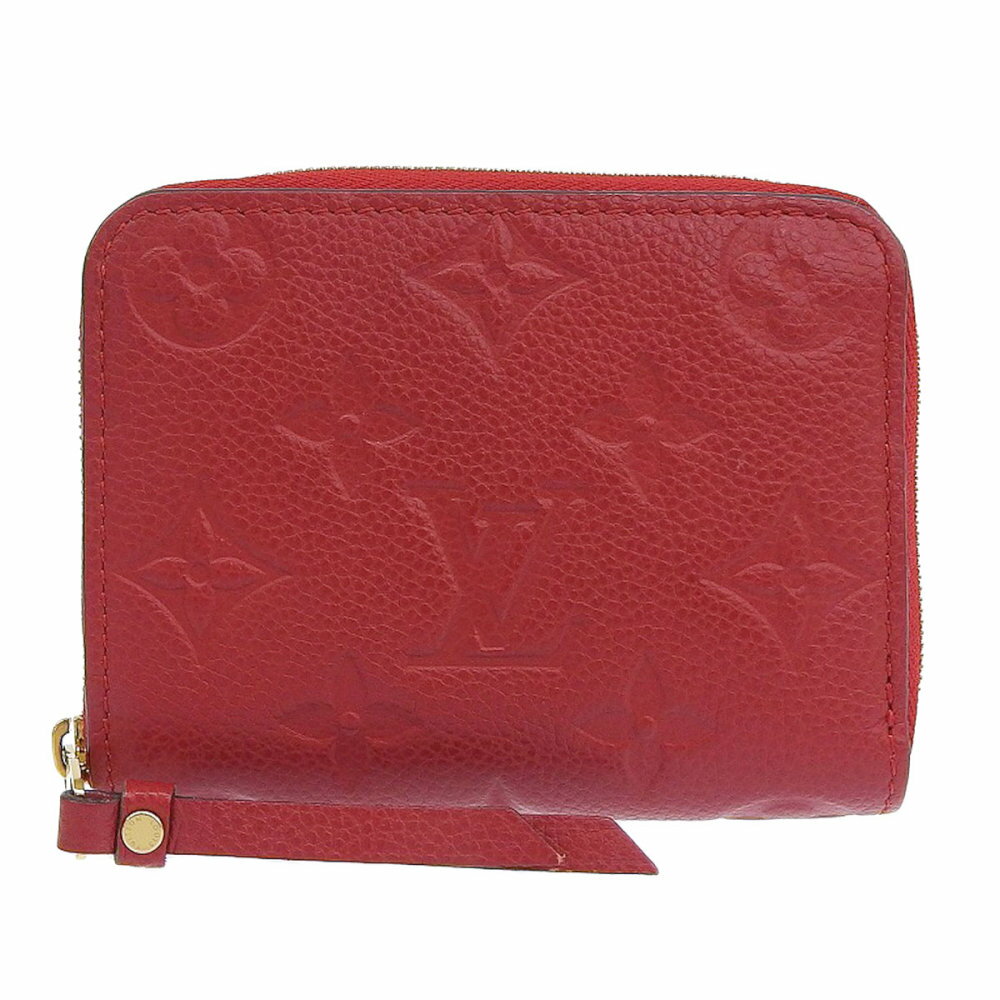 【返品OK】ルイヴィトン ジッピー コインパース M63696 モノグラム アンプラント スカーレット 赤 あか【送料無料】【中古】(4)