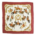 【返品OK】エルメス カレ90 スカーフ 約90×90cm REPRISE 乗馬風景 シルク 絹【送料無料】【中古】
