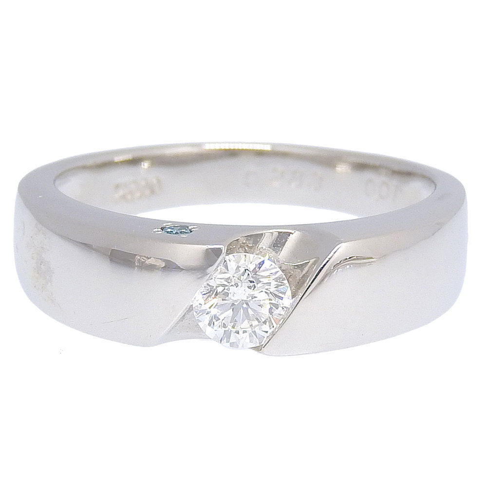 【返品OK】0.283ct 天然ダイヤ リング 11.5号 Pt900 新品仕上げ済み 0.01ct トリー...