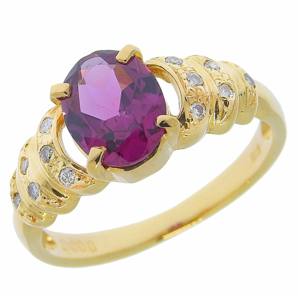 【中古】天然ガーネットリング12号...