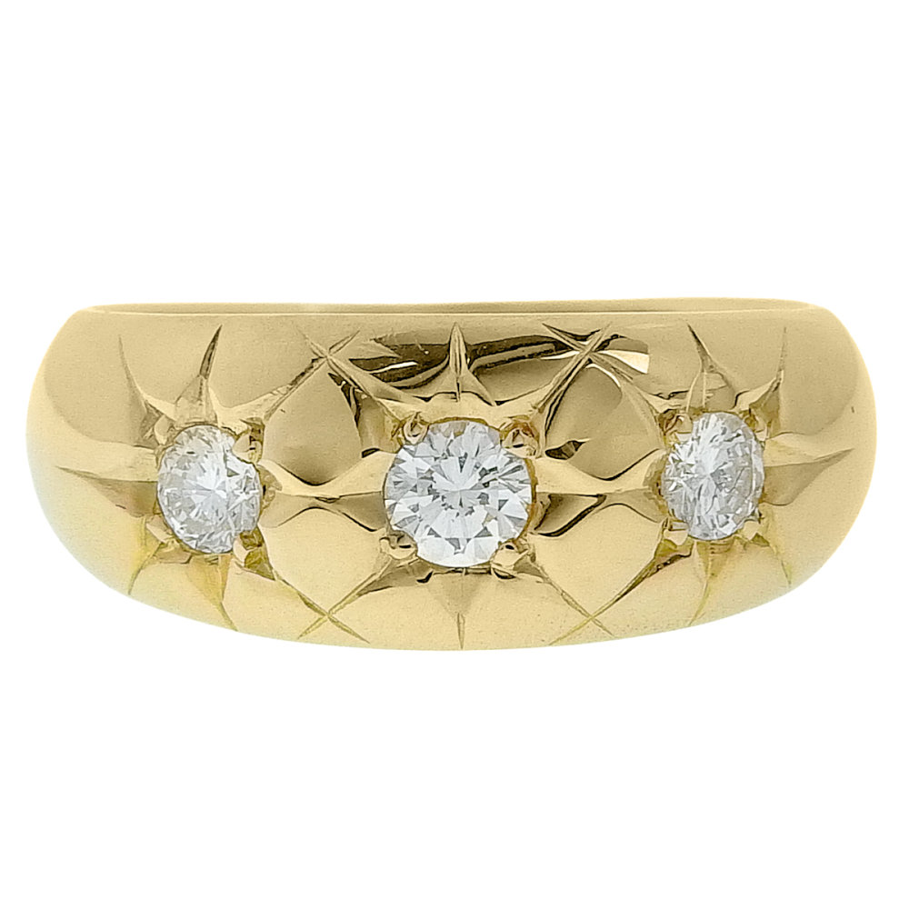 返品OK 合計0.33ct 天然ダイヤ リング 12号 K20YG 仕上げ済み レディース 20K 20金 イエローゴールド 月 sanko78-10003344 三光質店楽天市場店 サンプル画像2