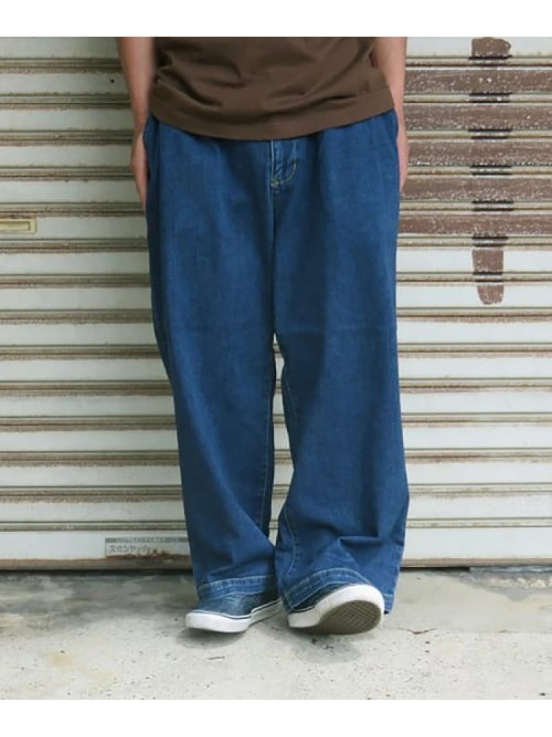 devadurga/デヴァドゥルガ NESSE WIDE DENIM PANTS (MENS) GSC MENS SELECT ゴースローキャラバン パンツ その他のパンツ ブルー