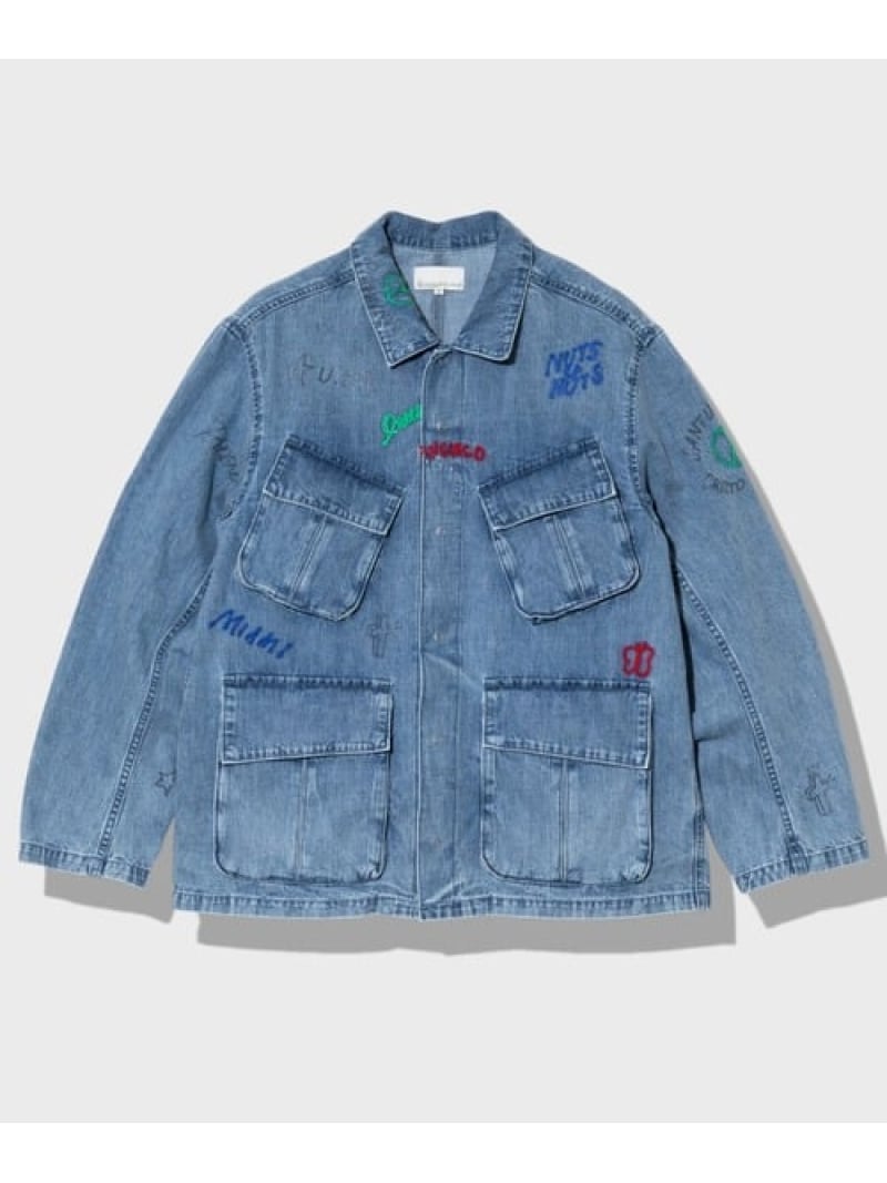 Rakuten - Universal Style Wear/ユニバーサルスタイルウェア RAKUGAKI fating denim (MENS) GSC MENS SELECT ゴースローキャラバン トップス シャツ・ブラウス ブルー【送料無料】[Rakuten Fashion]