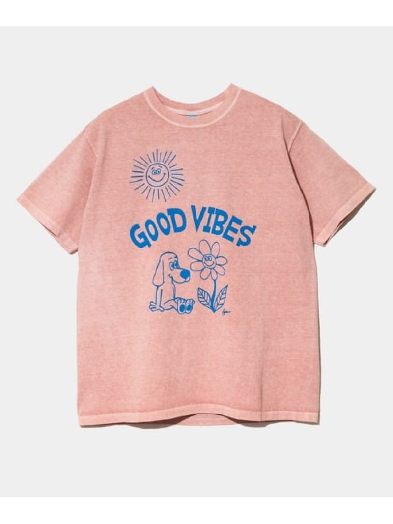 Rakuten - GOOD ON/グッドオン GOOD VIBES SS TEE (MENS) Good On ゴースローキャラバン トップス カットソー・Tシャツ ピンク【送料無料】[Rakuten Fashion]