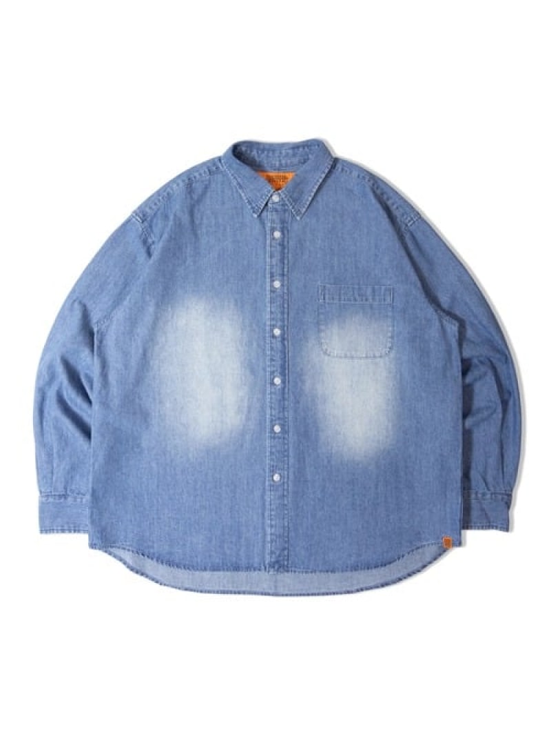 Rakuten - UNIVERSAL OVERALL/ユニバーサルオーバーオール DENIM L/S SHIRT(MENS) SELECT BRANDS ジャックローズ トップス シャツ・ブラウス ブルー【送料無料】[Rakuten Fashion]