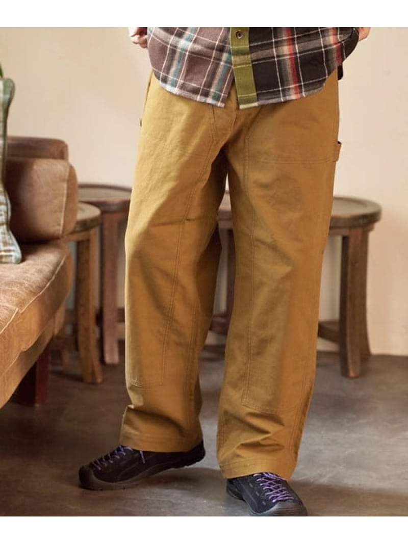 【SALE／30%OFF】COBMASTER/コブマスター ダック ダブルニー ペインターパンツ (MENS) COBMASTER ゴースローキャラバン パンツ その他のパンツ ベージュ ブラック【RBA_E】【送料無料】[Rakuten Fashion]